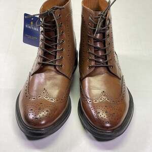 Stafford Deacon Men's Leather Wingtip Ankle Boots US 8